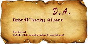Dobránszky Albert névjegykártya